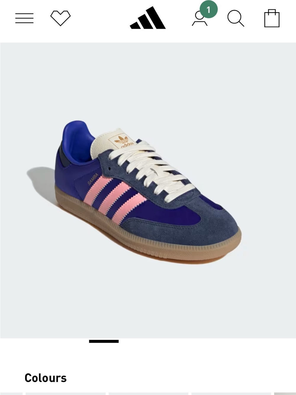 Adidas Samba in lucid blue